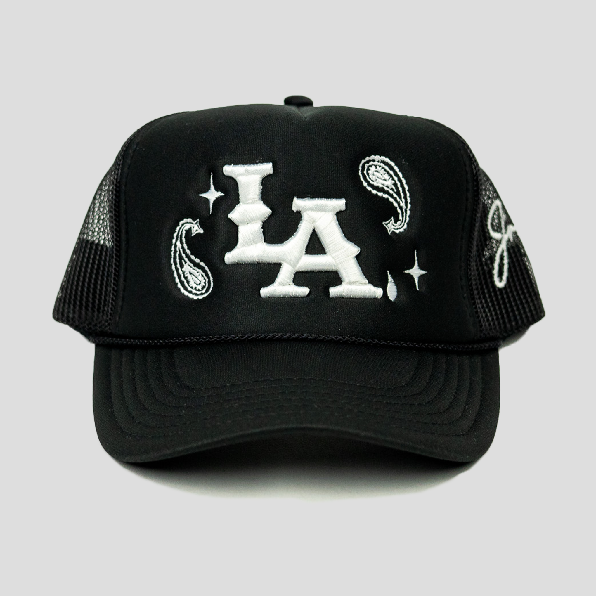 LA Paisley Trucker Hat (BLACK)